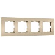 W0042911/ Рамка на 4 поста Slab (шампань софт) W0042911