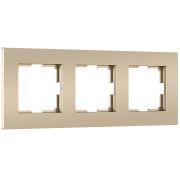 W0032911/ Рамка на 3 поста Slab (шампань софт) W0032911